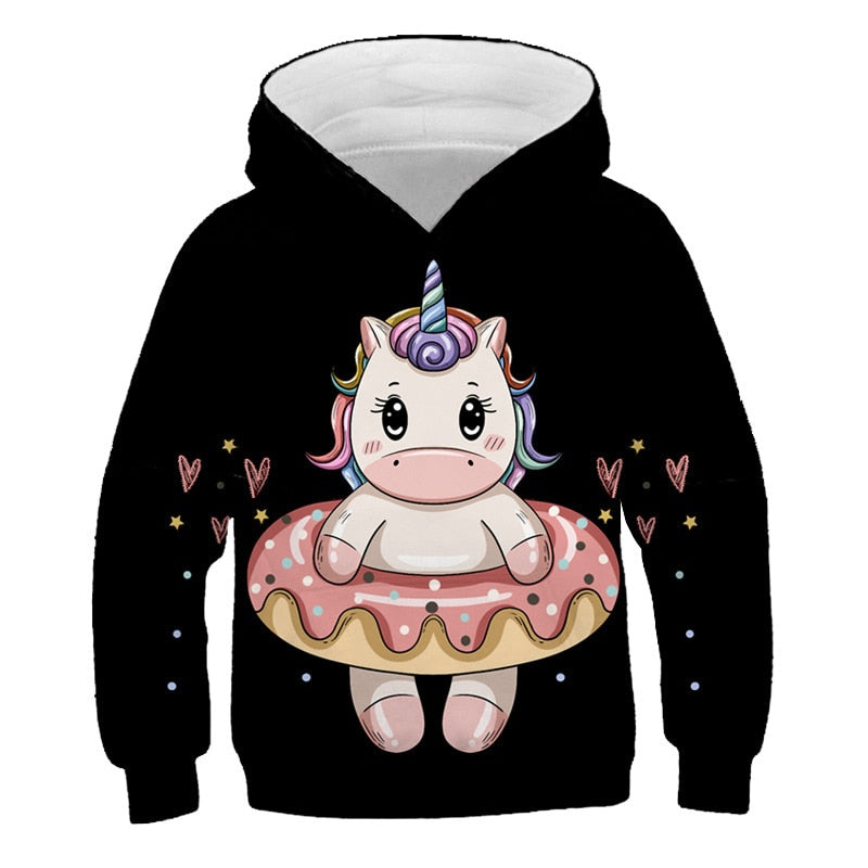 S816fdede33764379a8c44a7ebeda27f7i Sweat Licorne à Capuche Noir