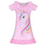 Chemise de nuit été licorne fille - Licorne